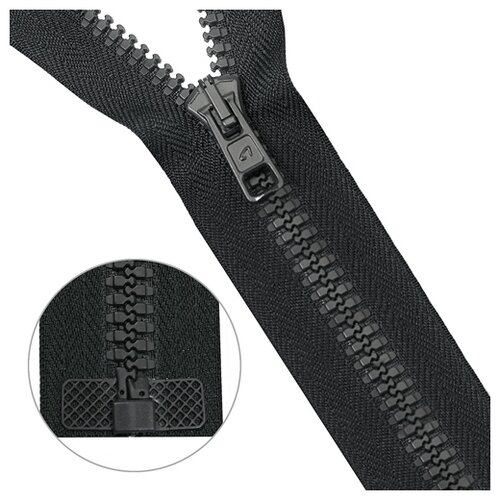 фото Молния трактор тип 10 (6мм) 1 замок 85см arta (102 т.серый) 5 шт