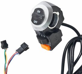 Блок переключатель сигнала, света и поворотников для электросамокатов, электровелосипедов, длина кабеля 195 см
