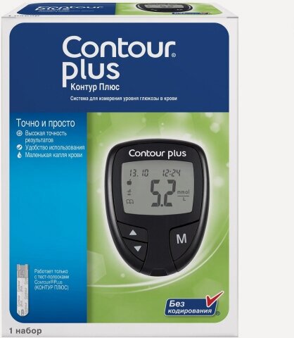 Изображение товара Глюкометр Ascensia Diabetes Care Holdings Contour Plus