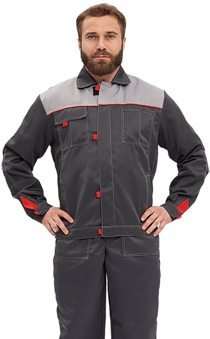 Костюм "Фаворит" куртка+полукомбинезон, цвет серый/светлый серый, размер 60-62, рост 182-188