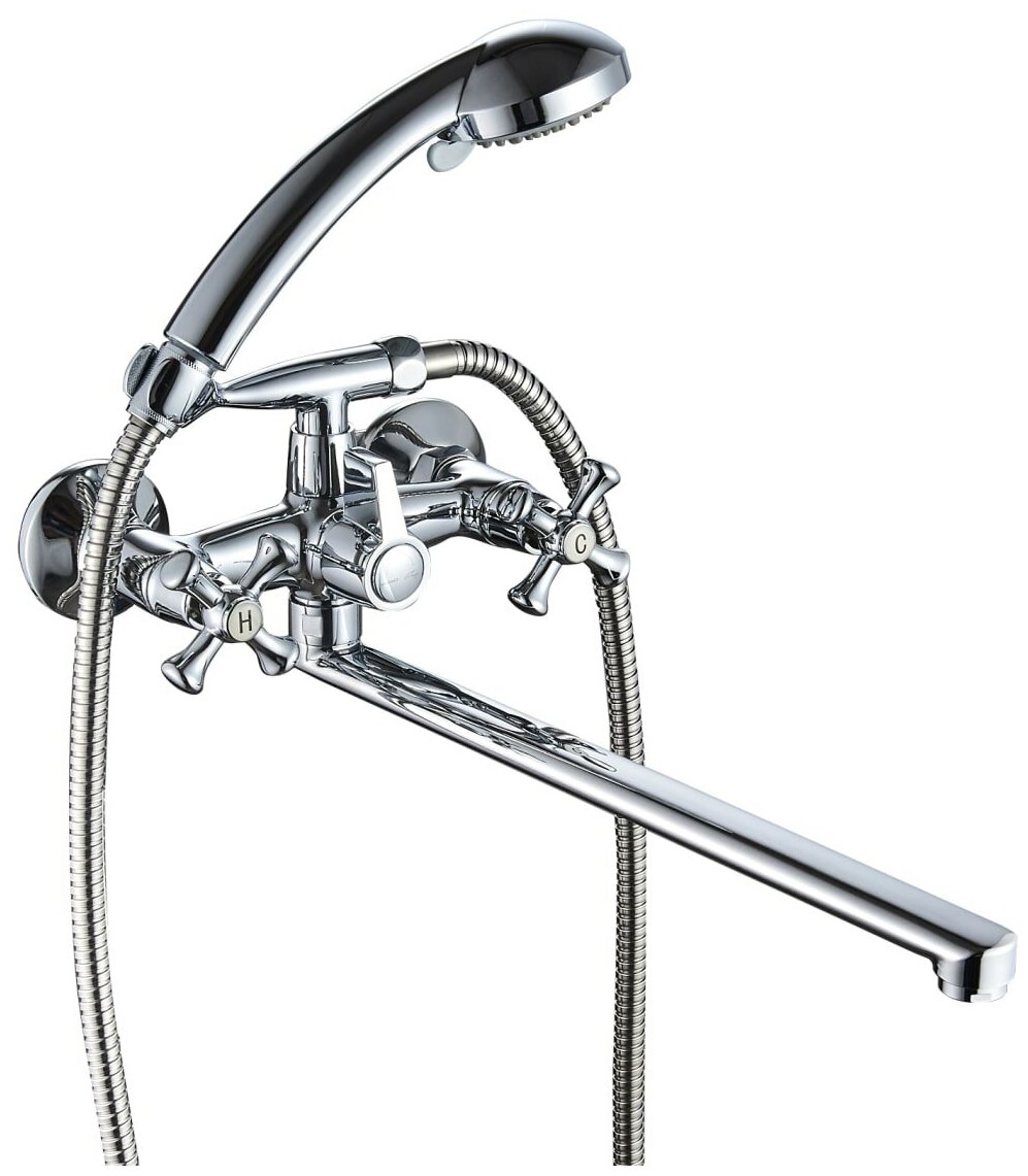 фото Смеситель для ванны Sensea Norit универсальный двухвентильный цвет хром