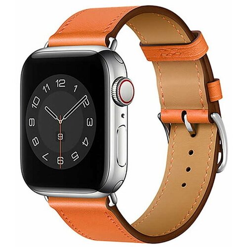 Кожаный ремешок для часов WiWU Attelage Genuine Leather Watch Bands для Apple Watch 38/40/41mm Orange кожаный ремешок dbramante1928 copenhagen для apple watch 38 41mm brown