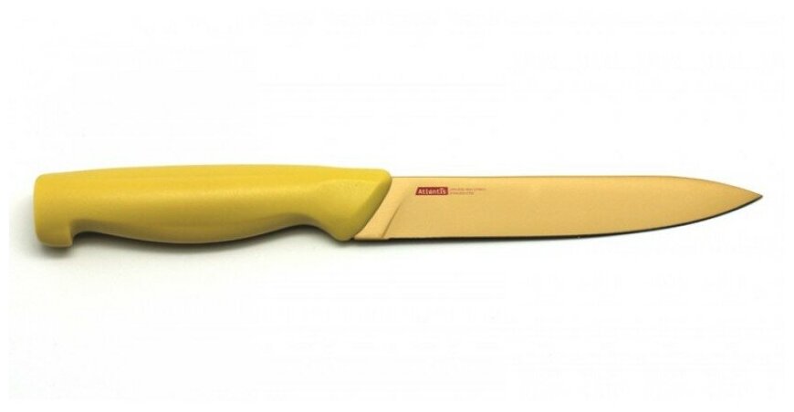 Нож кухонный 13см желтый Atlantis - фото №1