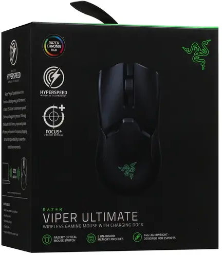 Мышь RAZER Viper Ultimate, игровая, оптическая, беспроводная, USB, черный [rz01-03050200-r3g1] - фото №14