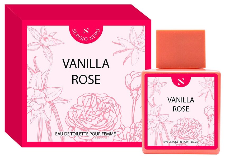 Sergio Nero/ Туалетная вода женская Vanilla Rose 50мл/Парфюм женский