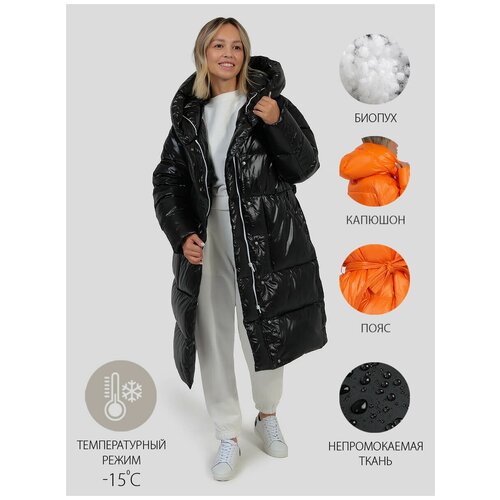 фото Куртка vitacci jacb519-01 женский черный 100% полиэстер 48-50 (l