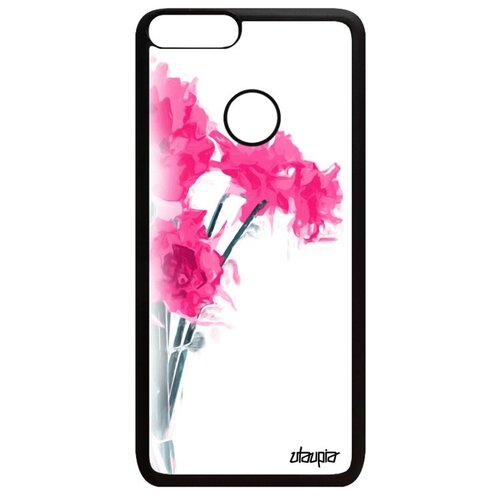 фото Противоударный чехол для // huawei p smart 2018 // "цветы" запах акварель, utaupia, белый