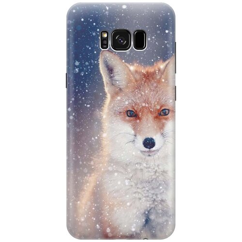 фото Силиконовый чехол на samsung galaxy s8+ / s8 plus / самсунг с8 плюс с принтом "лисица в снегопад" gosso