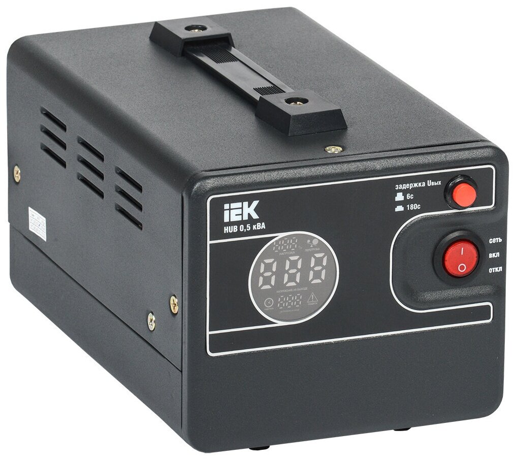 Стабилизатор напряжения IEK Hub черный (ivs21-1-d05-13)