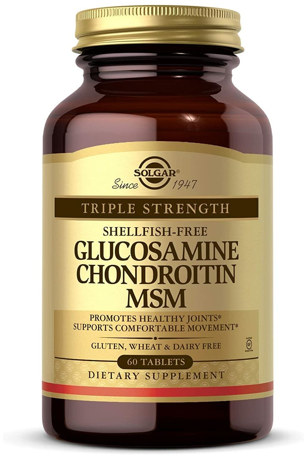 Triple Strength Glucosamine Chondroitin MSM (Shellfish-Free), 60 таблеток