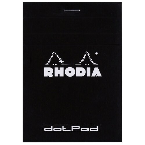 Блокнот Rhodia dotPad №12, 8,5х12 см, точка, 80 г, черный, 2 ш./уп.