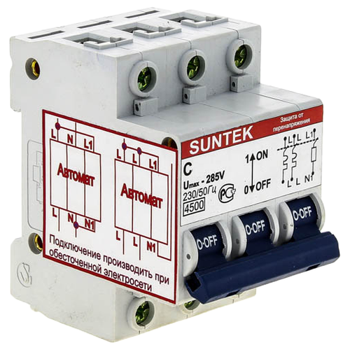 Защита от перенапряжения SUNTEK С 32A 3П узон 25а suntek sk3 1 uzn25a 15633399