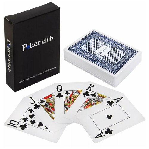 фото Карты для покера / карты игральные / карты пластик / синяя рубашка все сама