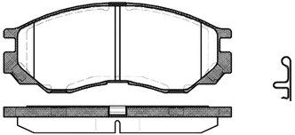 Дисковые тормозные колодки передние REMSA 0583.00 для Mitsubishi (4 шт.)