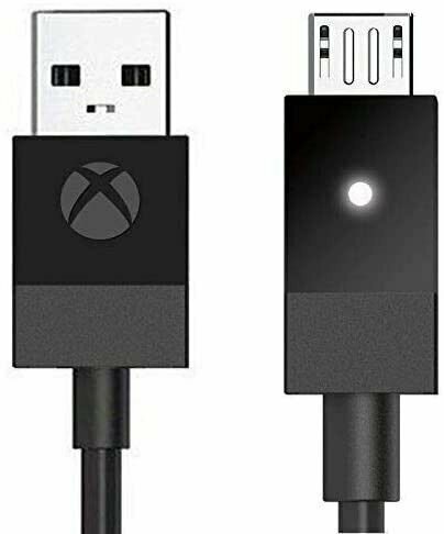 Оригинал Кабель зарядка 2.75 метра Micro USB со световым индикатором для зарядки джойстикa геймпада Microsoft Xbox One шнур