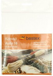 Канва 624010-16C/T, 50*50см белая Bestex