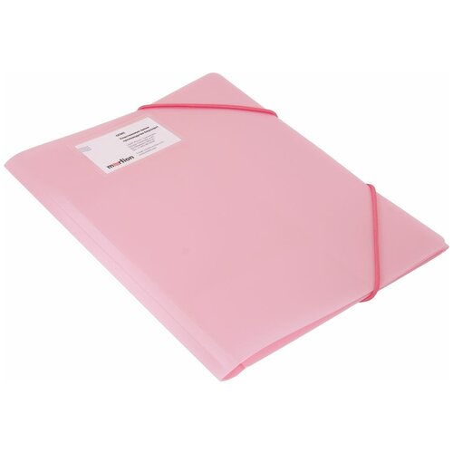 Бюрократ Папка на резинке Gems А4 цвет светло-розовый