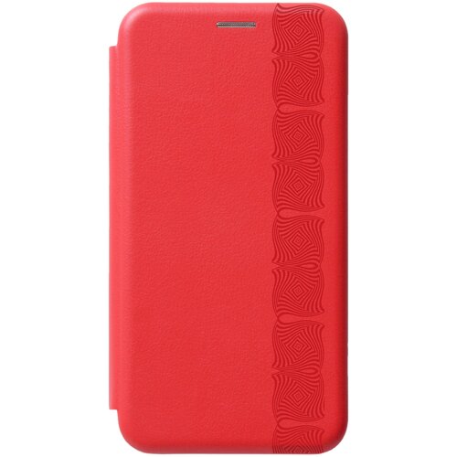 Чехол-книжка на Xiaomi Redmi 10, Сяоми Редми 10 с 3D принтом Charming Line красный чехол книжка на xiaomi redmi 10 сяоми редми 10 с 3d принтом charming line бордовый