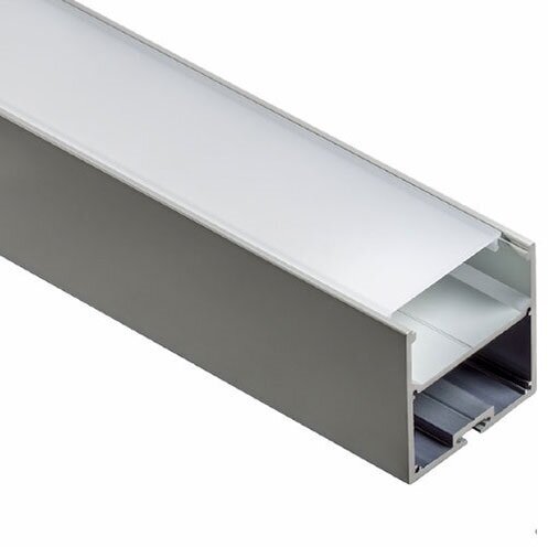 Профиль накладной алюминиевый LC-LP-5050-2 1000*50*50 Anod с рассеивателем