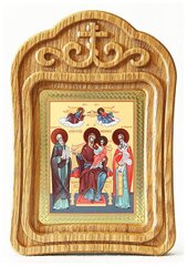 Икона Божией Матери "Экономисса", в резной деревянной рамке