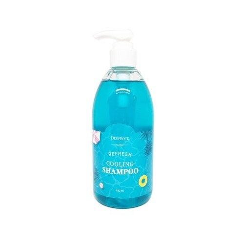 Deoproce Шампунь охлаждающий с растительными экстрактами - Refresh cooling shampoo, 400мл kao cucute citric acid effect orange oil порошок для посудомоечных машин с дезодорирующим эффектом и ароматом апельсина 550 гр сменный блок