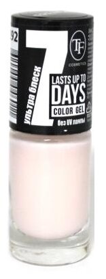 TF Cosmetics лак для ногтей 7 days Color Gel, 8 мл, №292 молочный/полупрозрачный