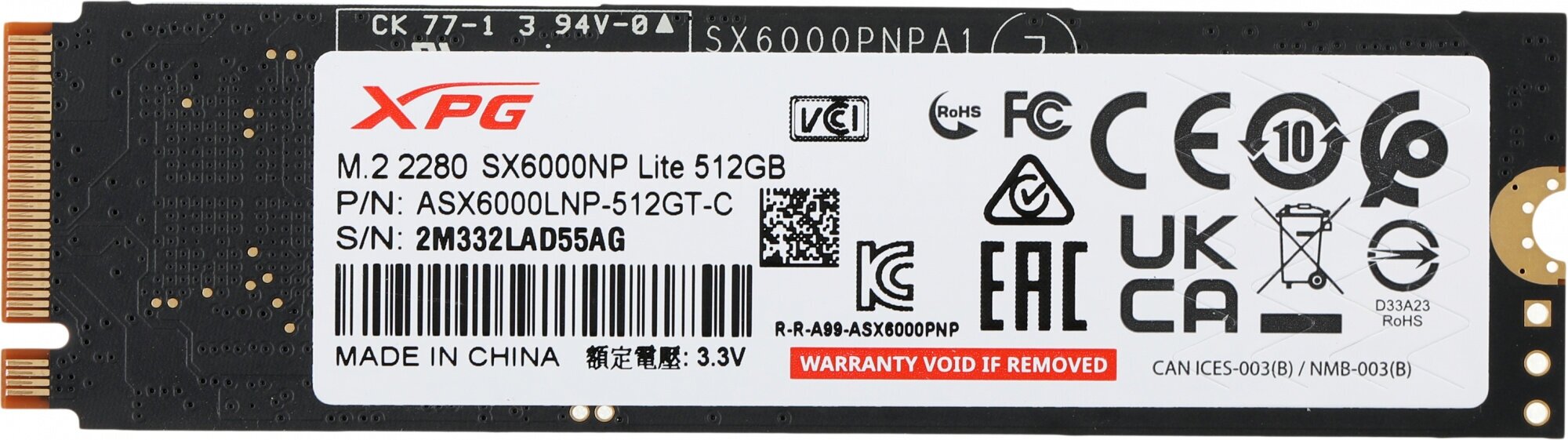 SSD накопитель A-DATA XPG SX6000 Lite 512Гб, M.2 2280, PCI-E x4, NVMe - фото №13