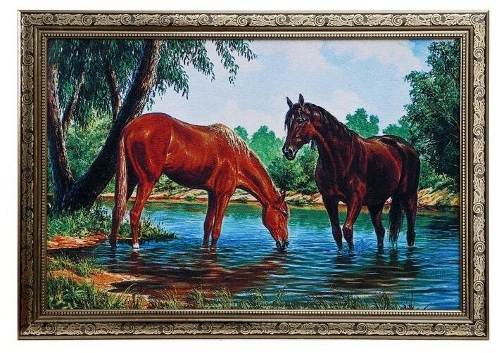 Гобеленовая картина "На водопое" 44*64 см 1978079