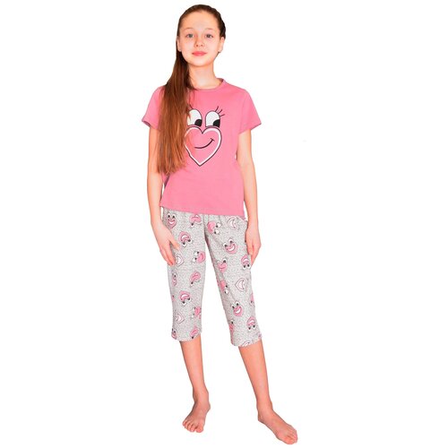 Детская пижама с бриджами для девочки ДЕ3 (122 рост)