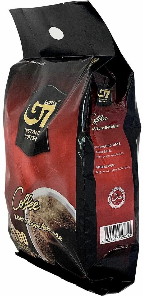 Вьетнамский кофе растворимый черный G7 в пакетах (100шт. по 2г) - 200г