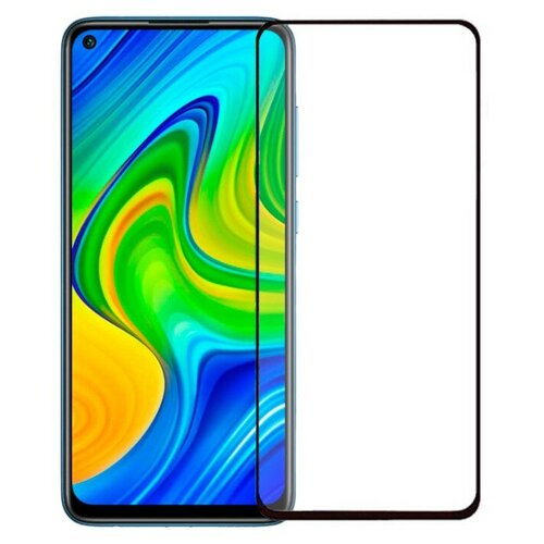 Защитное стекло для смартфона Xiaomi Redmi Note 9 9H/Защита от царапин на Сиаоми Редми Ноут 9/Олеофобное покрытие/Без пузырей/Закаленное стекло/Экран накладка на дисплей, прозрачная с черной рамкой