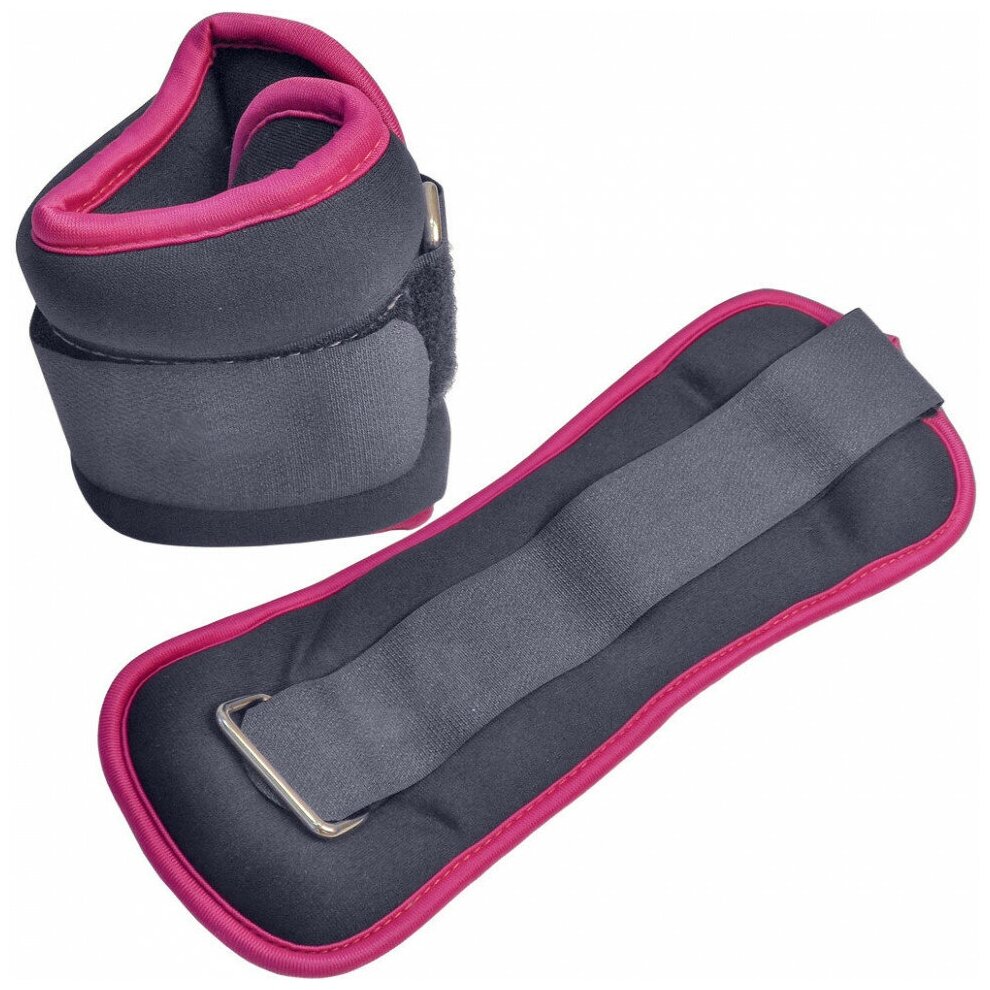 Утяжелители ALT Sport HKAW104-4, 2х2,0кг, нейлон, в сумке, черный с фиолетовой окантовкой