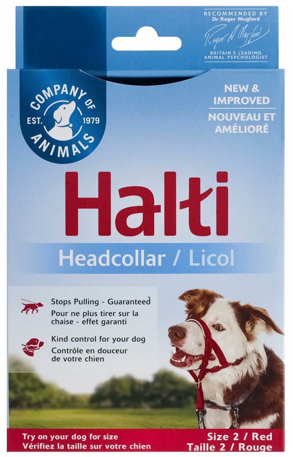 COA Недоуздок для собак "HALTI Headcollar", красный, 46-62см (Великобритания) Company of Animals - фото №1