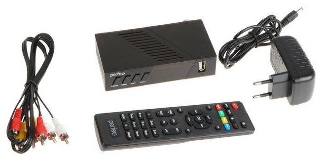 Приставка для цифрового ТВ Perfeo "STREAM-2", FullHD, DVB-T2, HDMI, USB, Wi-Fi, чёрная