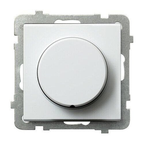 Ospel Sonata Белый Светорегулятор поворотно-нажимной для нагрузки лампами накаливания, галогенными и LED