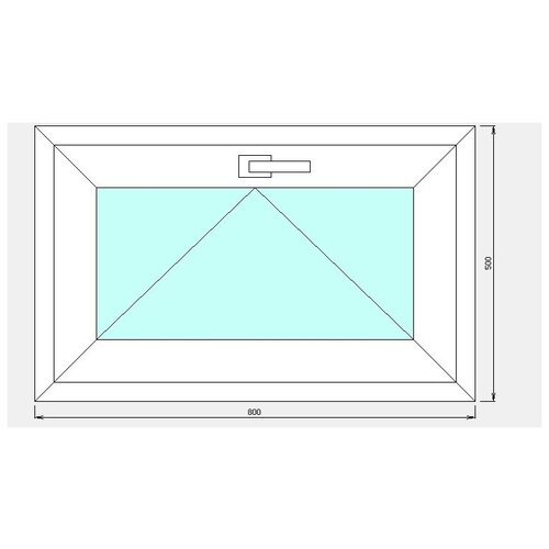 ПВХ окно ш800*в500