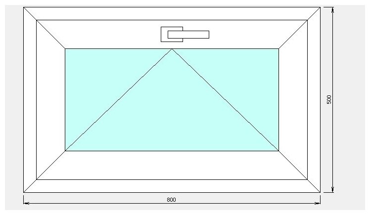ПВХ окно ш800*в500