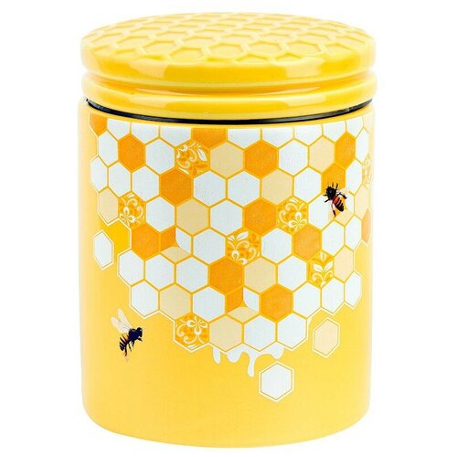 Банка для сыпучих продуктов Dolomite Honey, керамическая, 630 мл, 10 x 10 x 14 см