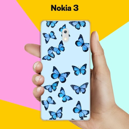 Силиконовый чехол на Nokia 3 Бабочки / для Нокиа 3