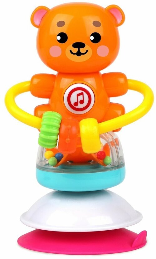 Развивающая игрушка «Лучший друг. Мишка», на присоске с музыкой, 16 см