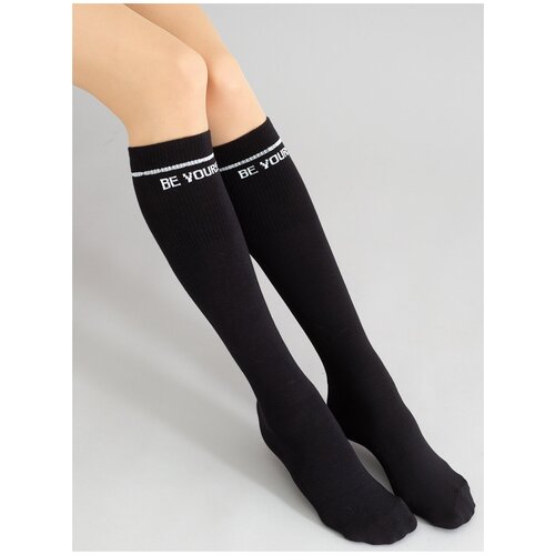 фото Гольфы giulia wg1 text strong 002 размер 36-38, nero (черный)