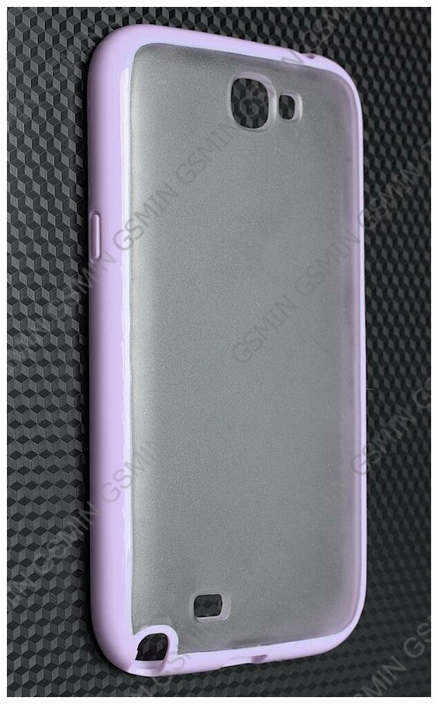 Чехол силиконовый / пластиковый для Samsung Galaxy Note 2 (N7100) Polyframe (Фиолетовый / Матовый)