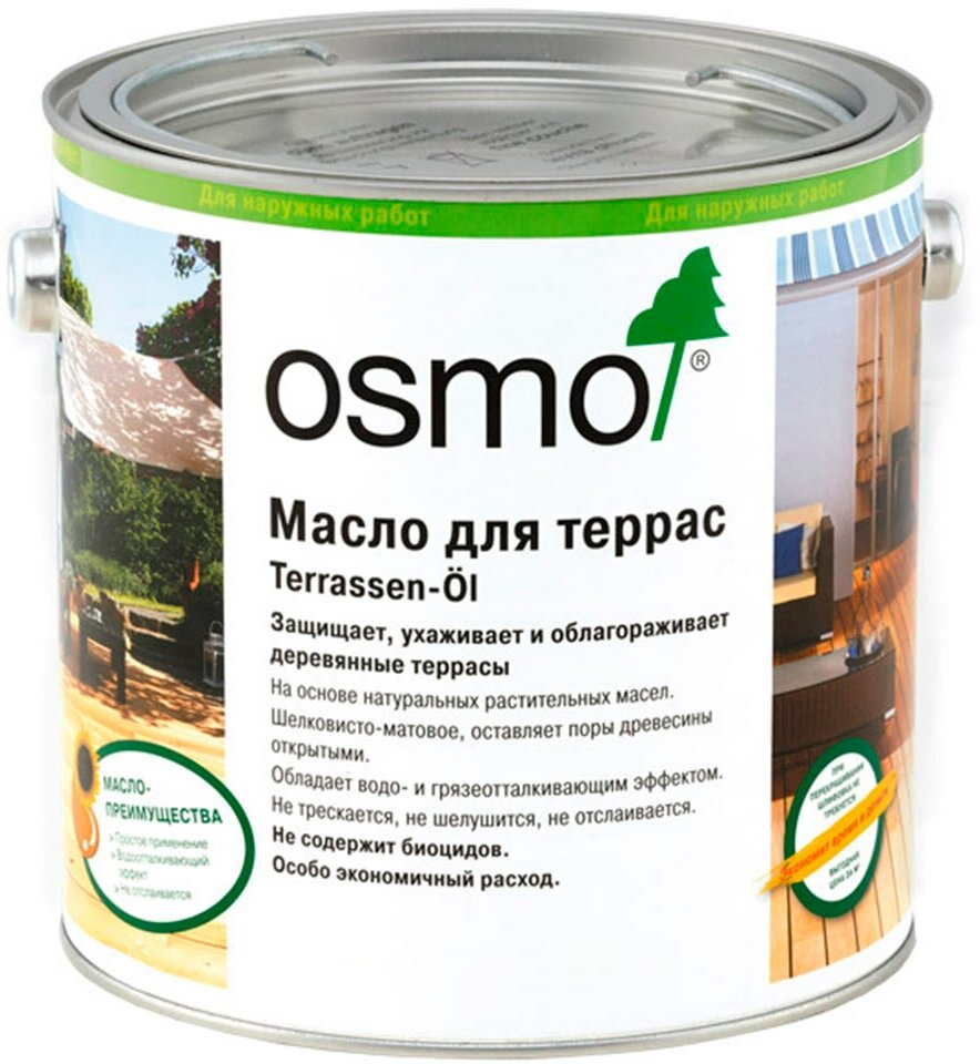 Масло Osmo Terrassen-Оle для террас дуб 2,5 л