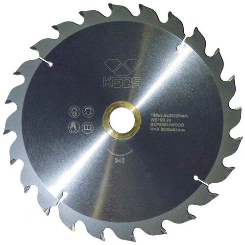 Диск пильный KEOS 190x3020 z24 по дереву 2185₽