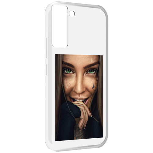 Чехол MyPads девушка улыбается женский для Tecno Pop 5 LTE / Pop 5 Pro задняя-панель-накладка-бампер