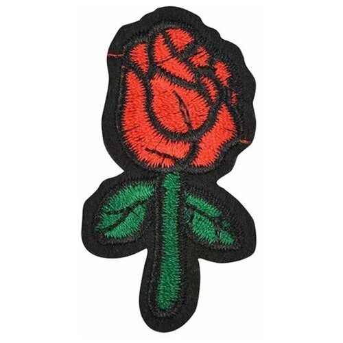 Нашивка Заплатка Шеврон Текстильный патч Rose Роза Розочка Цветочек