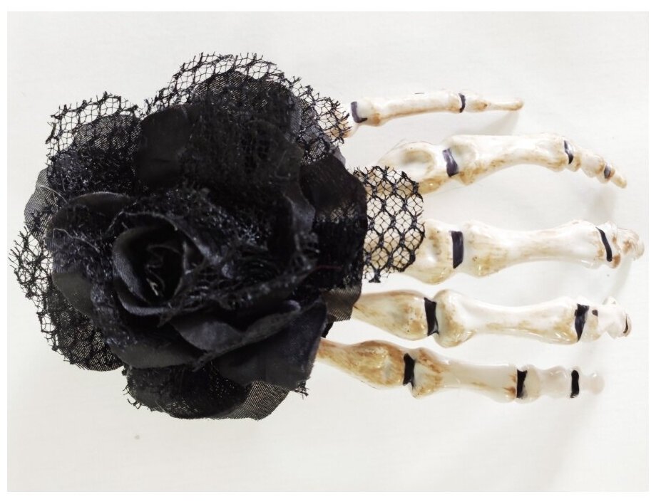 Заколка для волос, Рука черная, Хэллоуин — фото 1