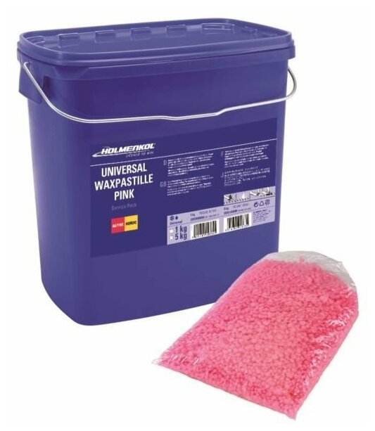 Универсальная сервисная мазь в гранулах Holmenkol Universal Wax Pastille Pink 5 kg (2005100000)