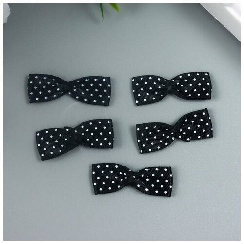 фото Набор декоративных бантов 2.4х1 см, 5 шт, серый yandex market
