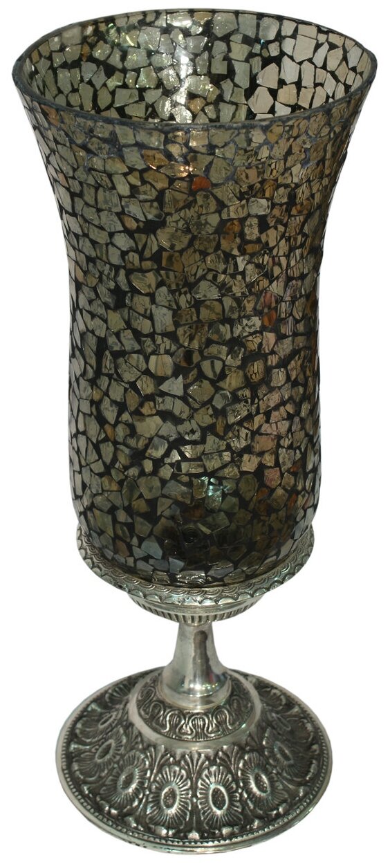 Лампа настольная со стеклянной мозаикой, высота 54 см, Индия.